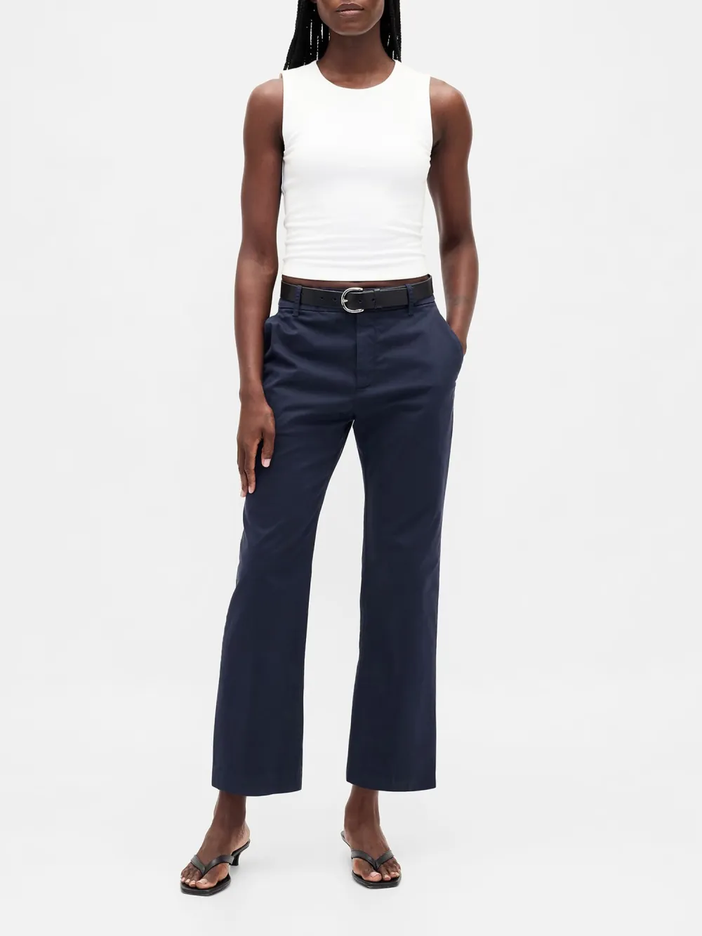 Mid-Waist Stretch Pants
