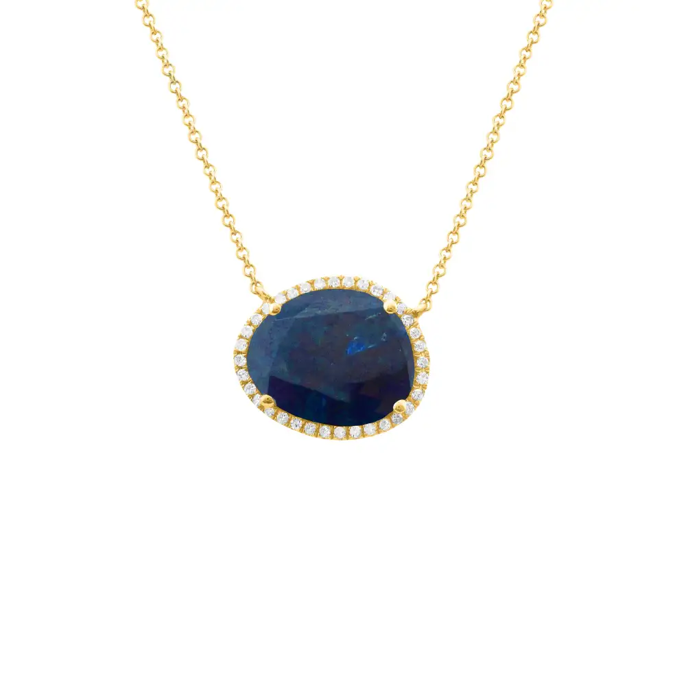 Artful Diamond Sapphire Necklace