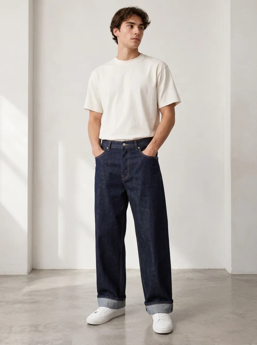 Weekend Ready Straight Fit Relaxed Fit Men's Casual Denim Pants