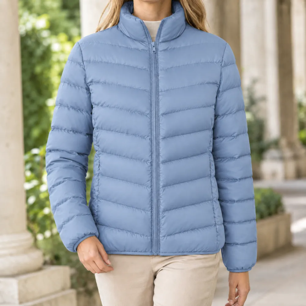 Stand Collar Quilted Jacket