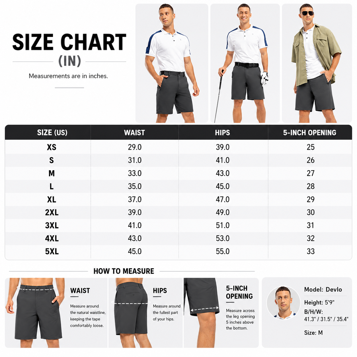 Men's Casual Slim Fit Shorts
