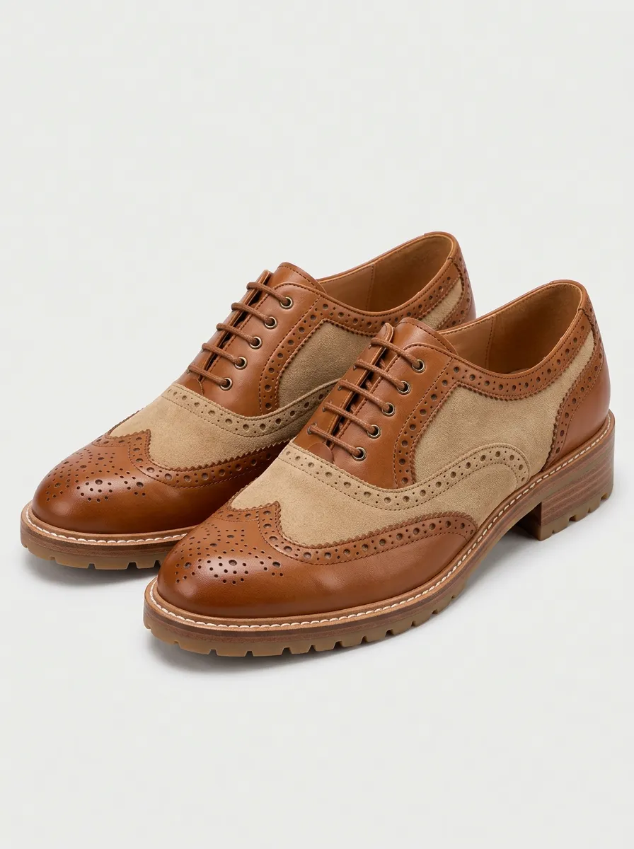Women's Classic Pumps with Brogue Detail