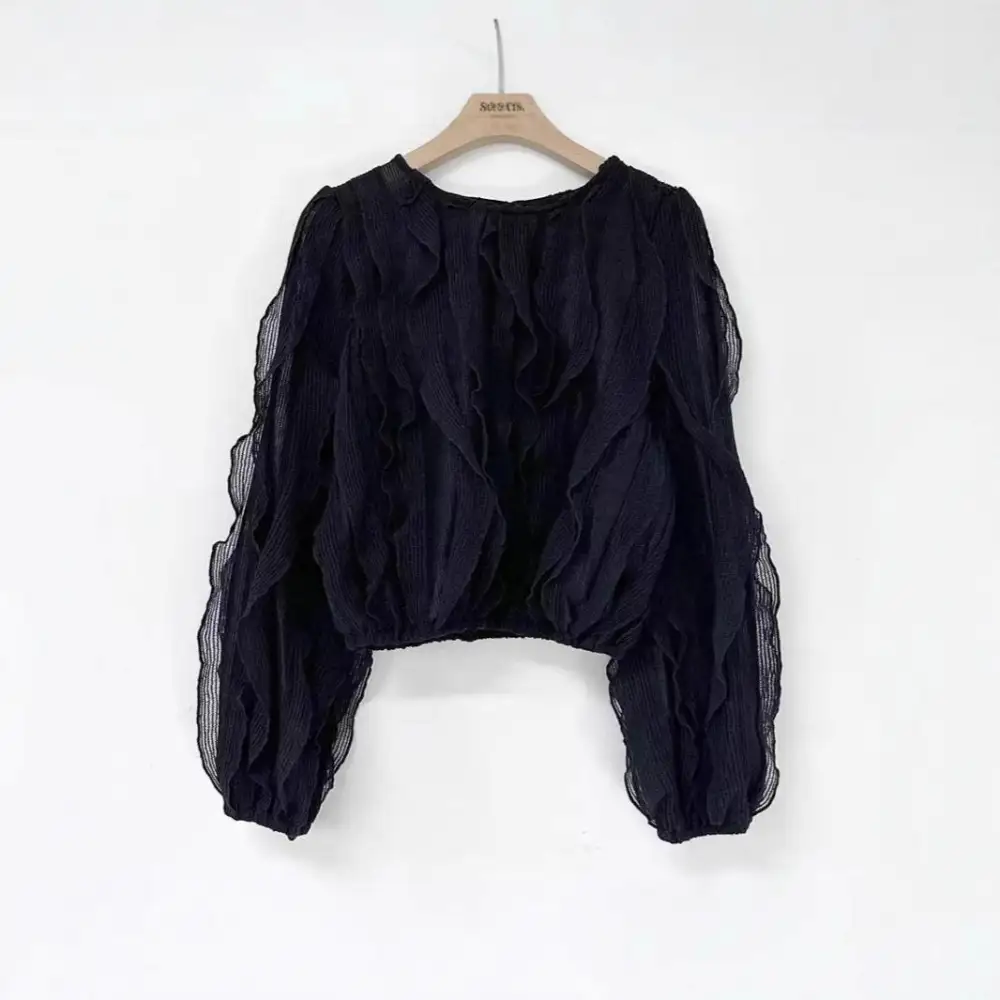 Comfort Long Sleeve Lace Layered Shirt