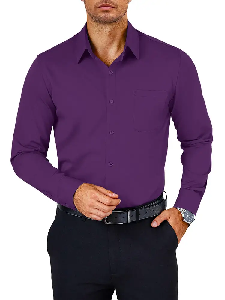 Henley Button Down Dress Shirt