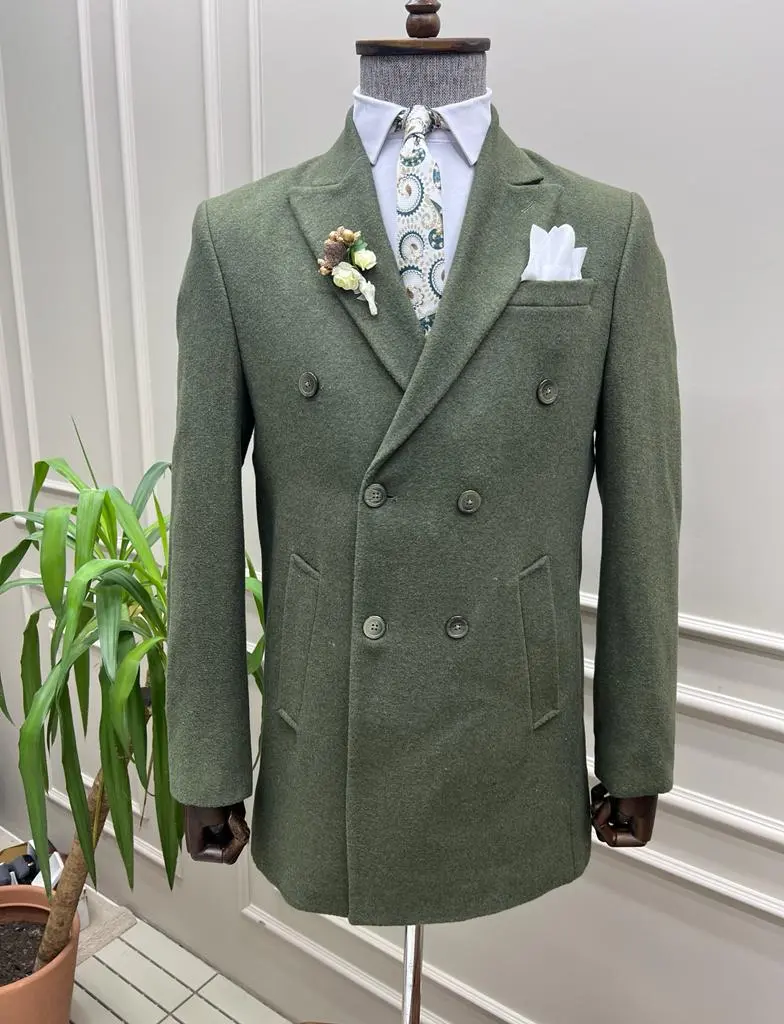 Double Breasted Slim Fit Tailored Coat