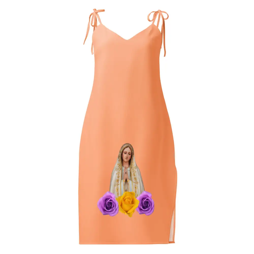 Serene Graphic Tie Strap Midi Dress