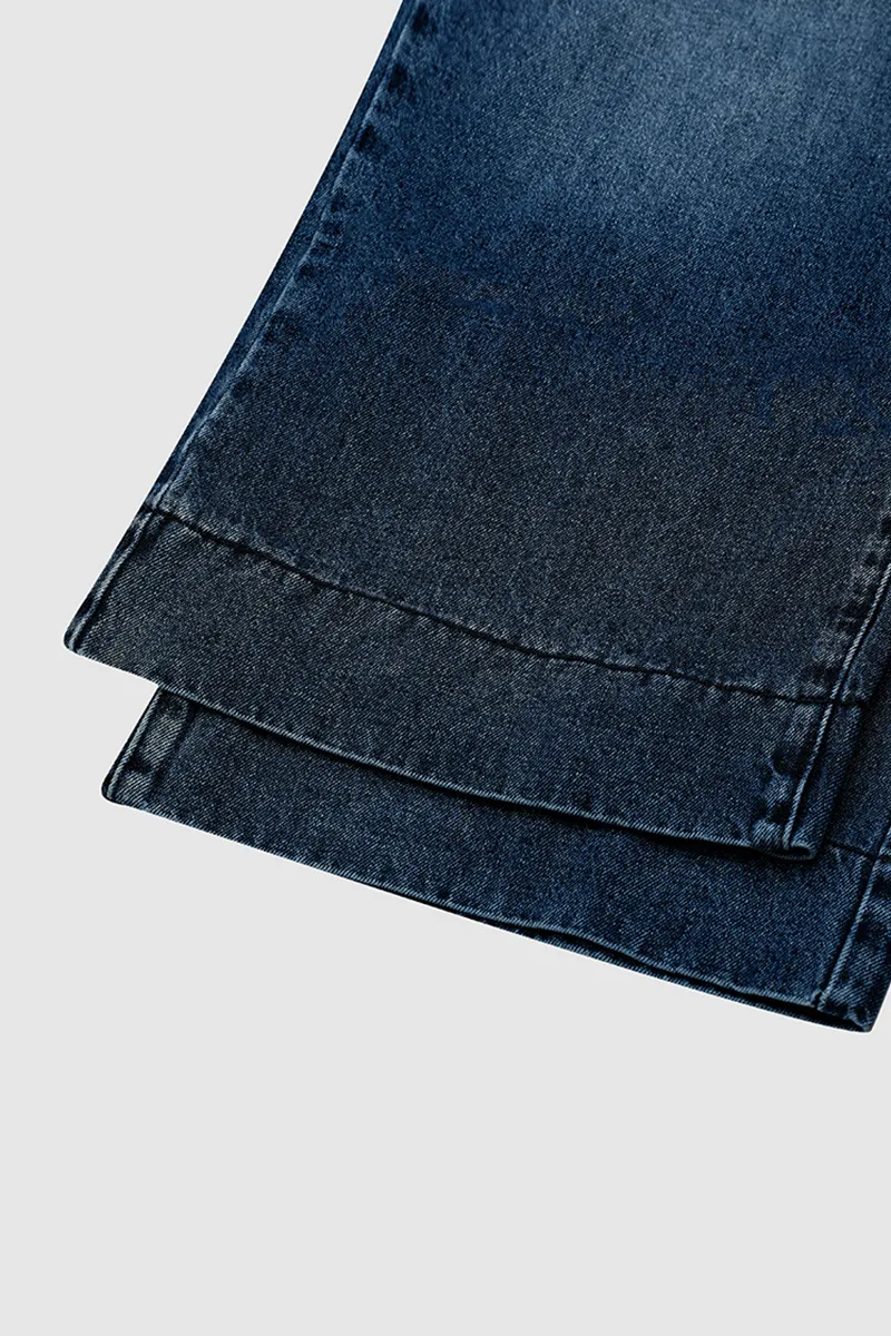 Slant Pocket Wide Leg Crop Jeans