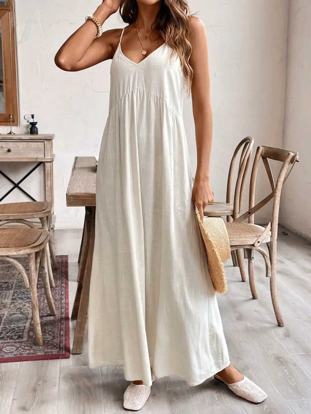 Wilma Cotton Linen Maxi Dress