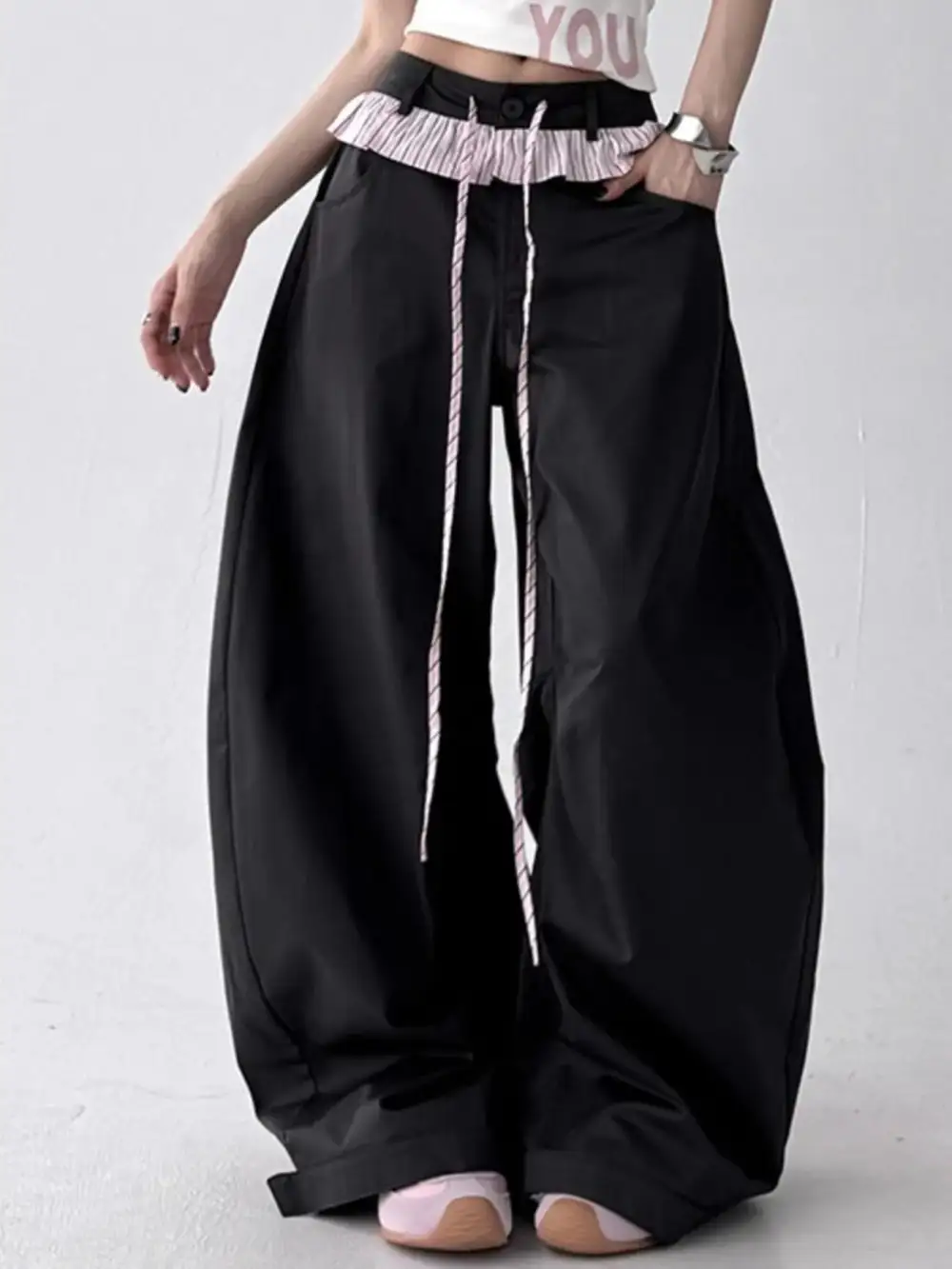 Soft Wide Leg Drawstring Pants
