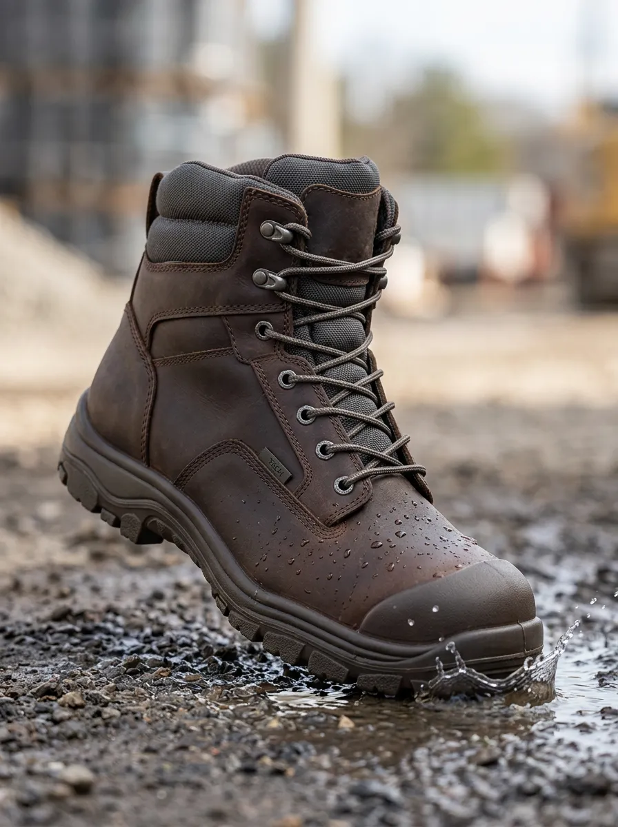 Men's Waterproof Construction Graphic Detail Work Boots