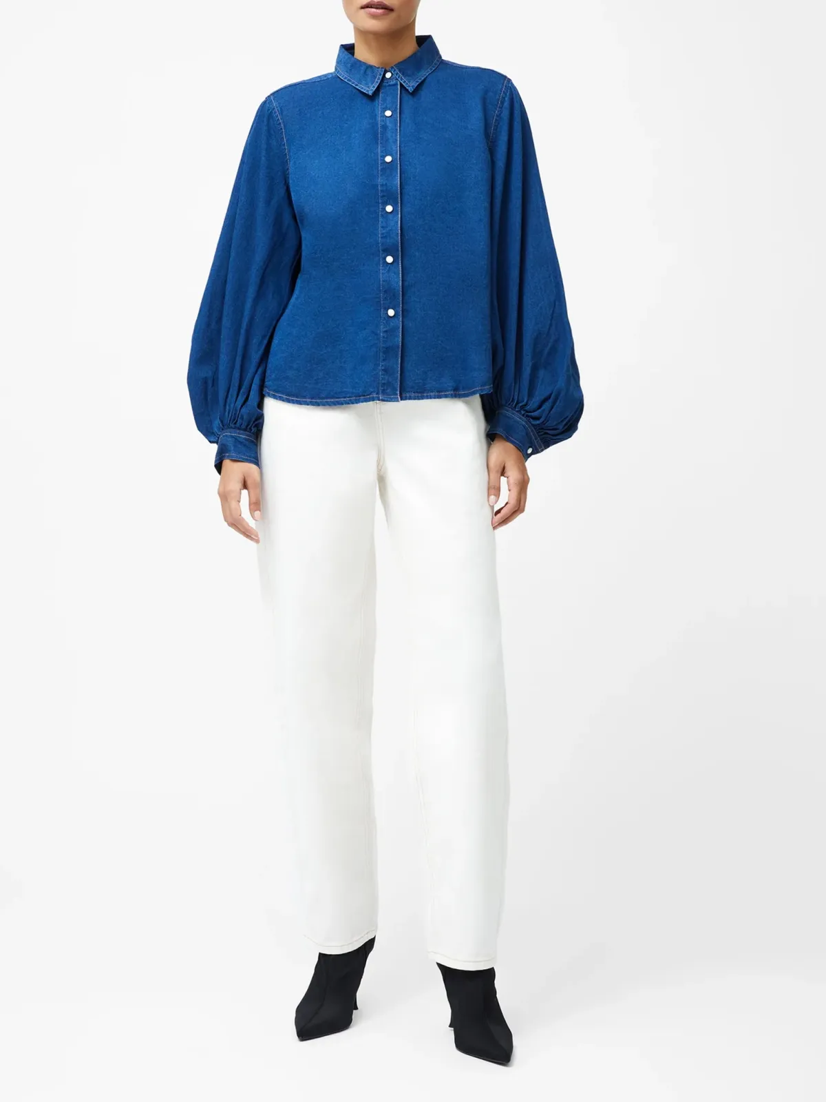 Soft Breathable Cotton Balloon Sleeve Shirt