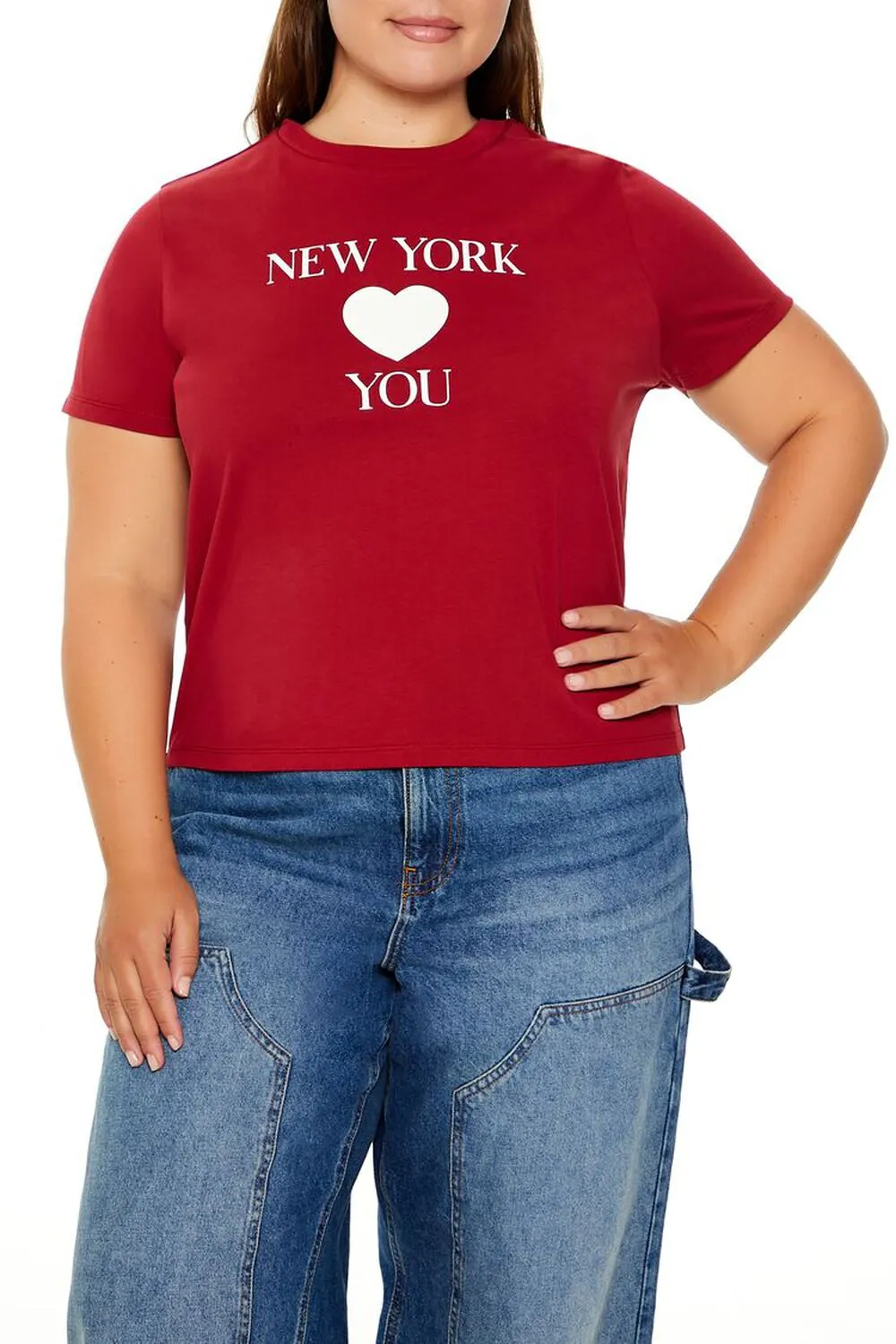 Plus Size Letter Print T-Shirt