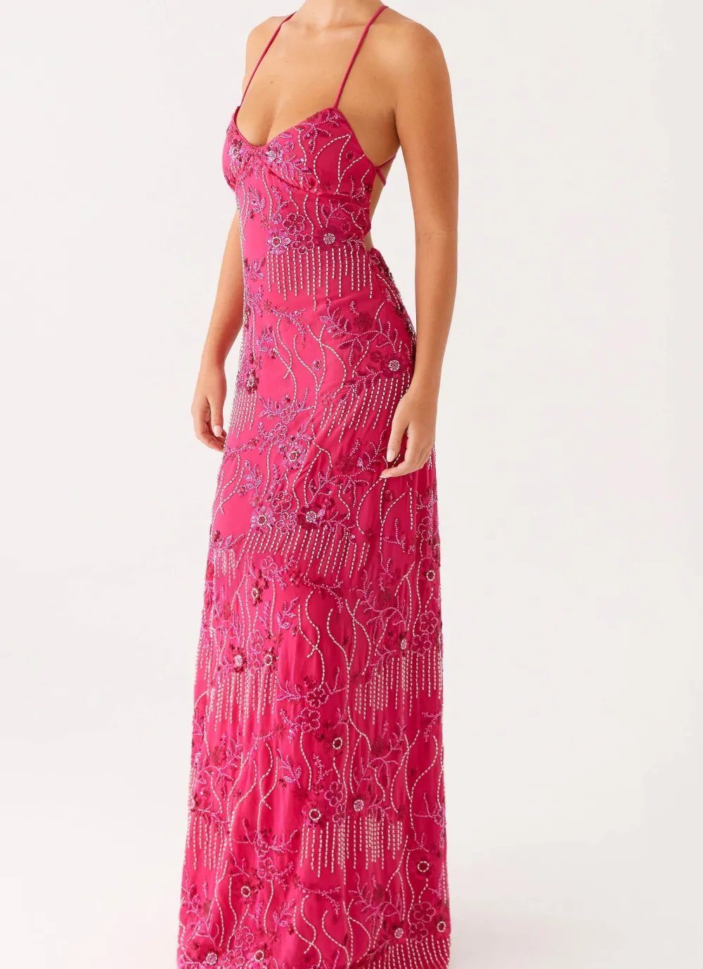 Sleek Sequin Cami Maxi Dress