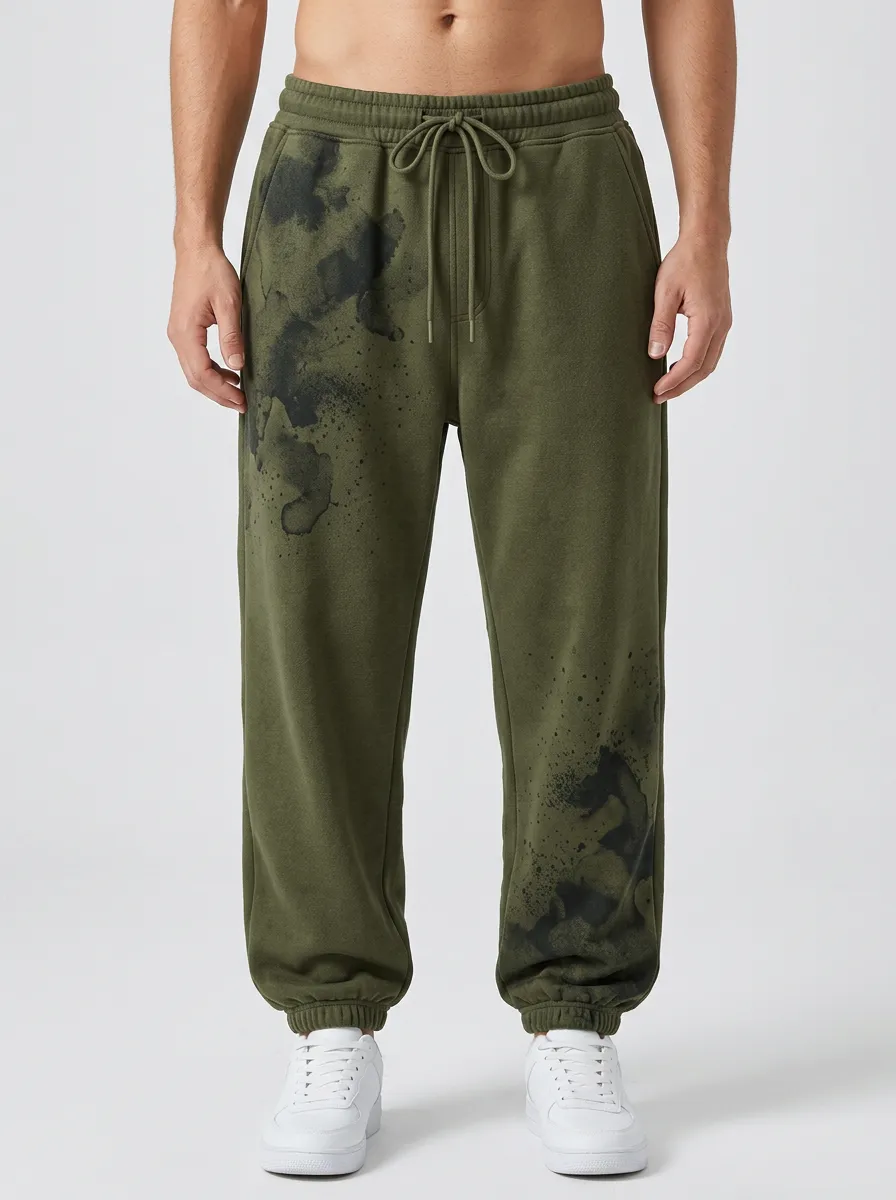 Unisex Expressive Splatter Graphic Sweatpants