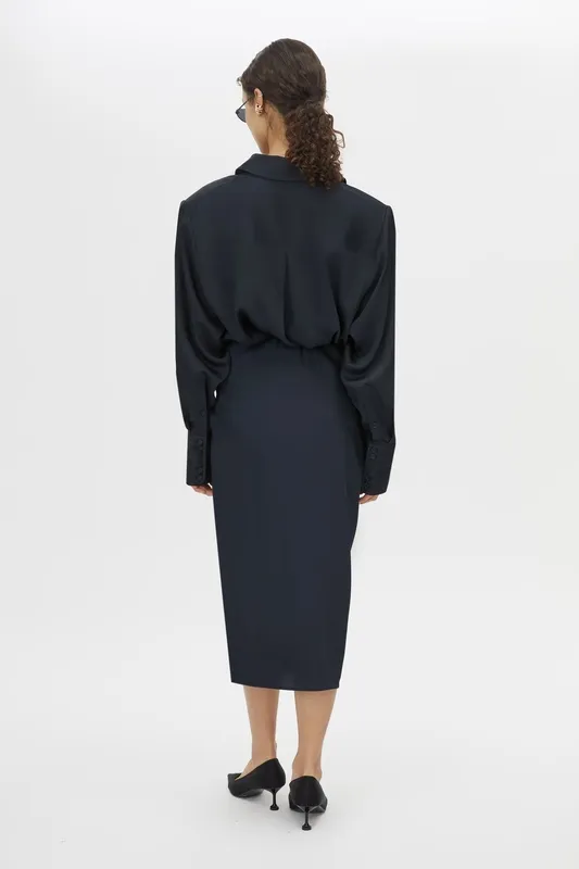 French Navy Soft Collar Shirt