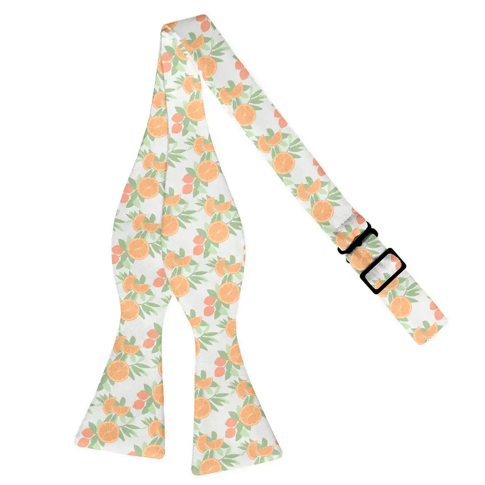 Citrus Blossom Floral Motif Bow Tie