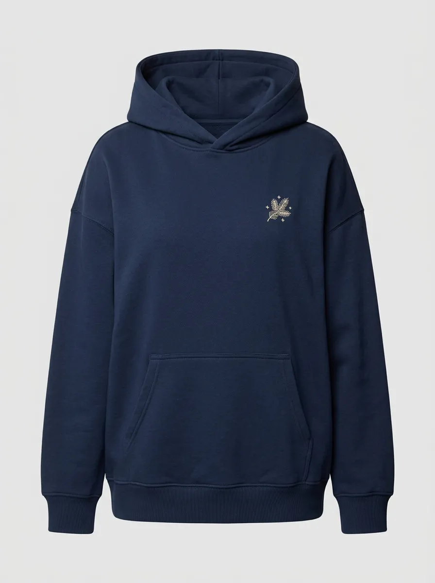 Women's Pullover-Hood Embroidery-Detail Sweatshirt