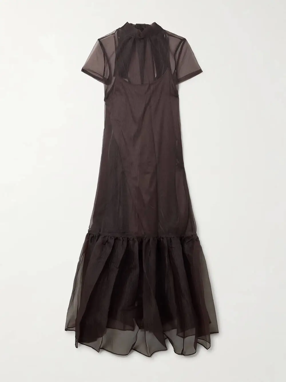 Casual Lace Up Neck Maxi Dress