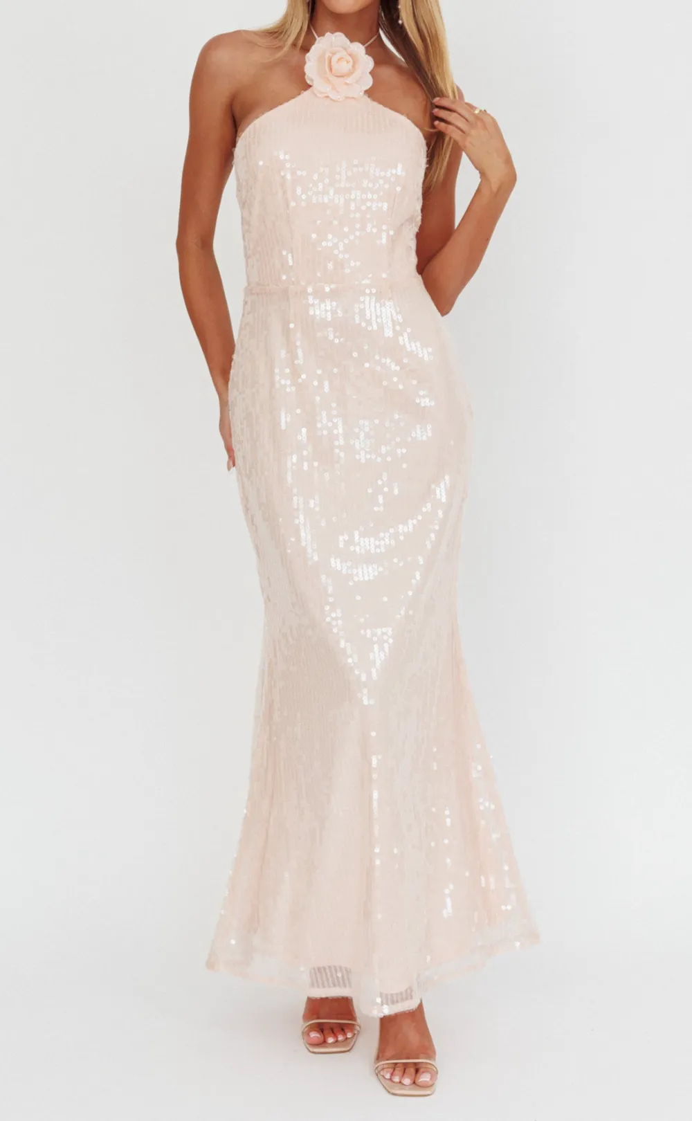 Modern Halter Maxi Dress