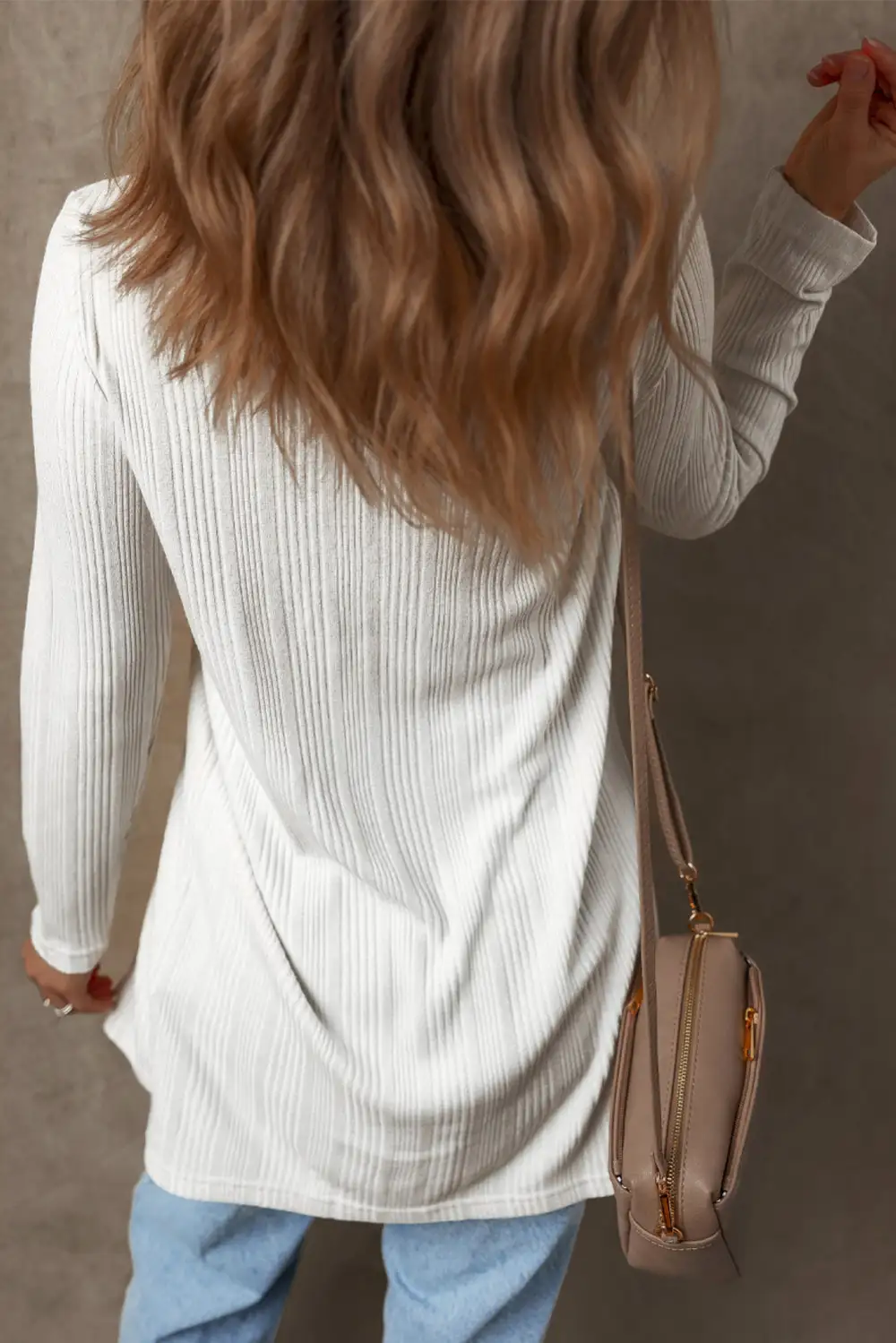 Everyday Layer Ribbed Button Front Cardigan