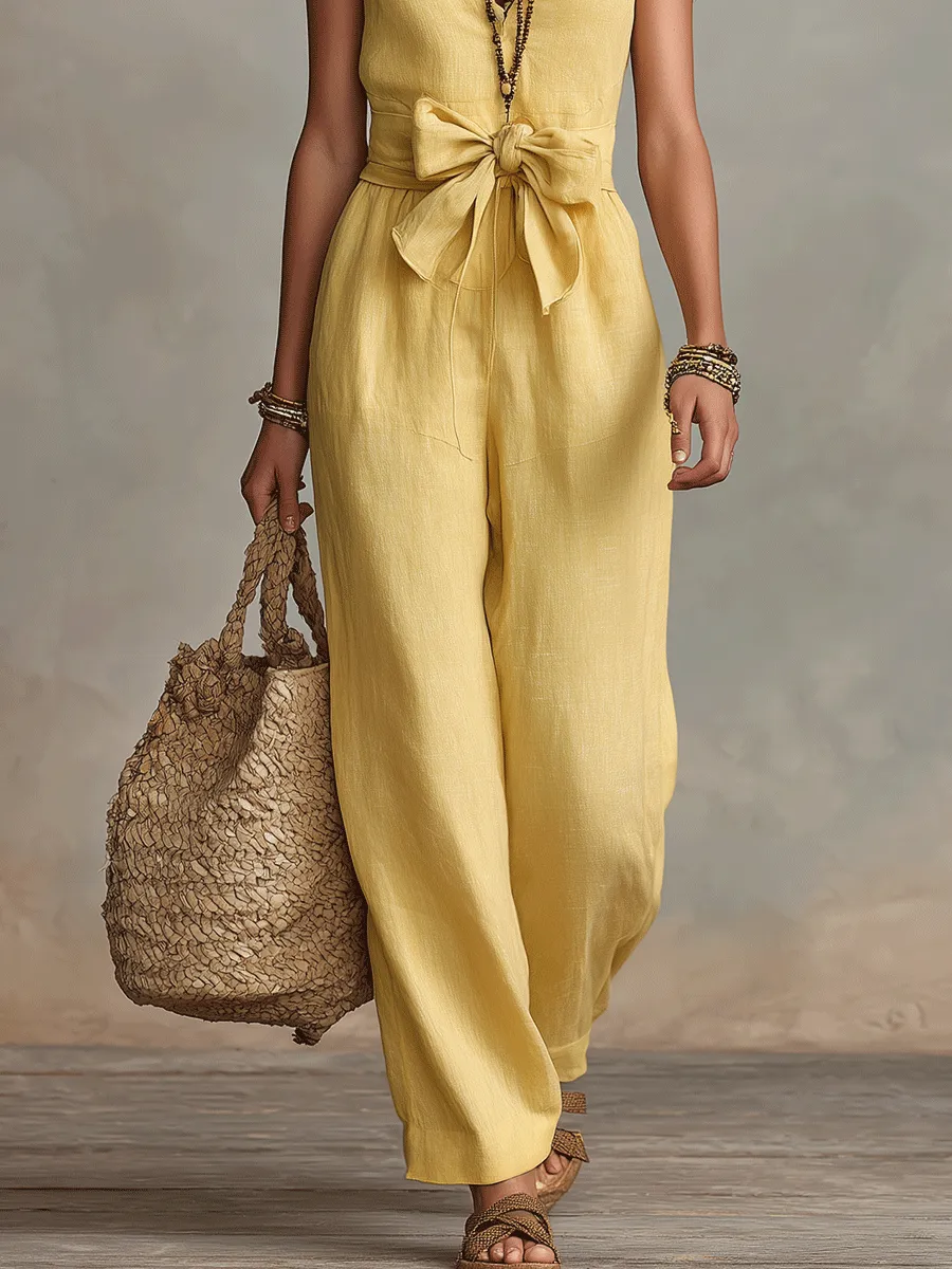 Smocked Waist Jumpsuit