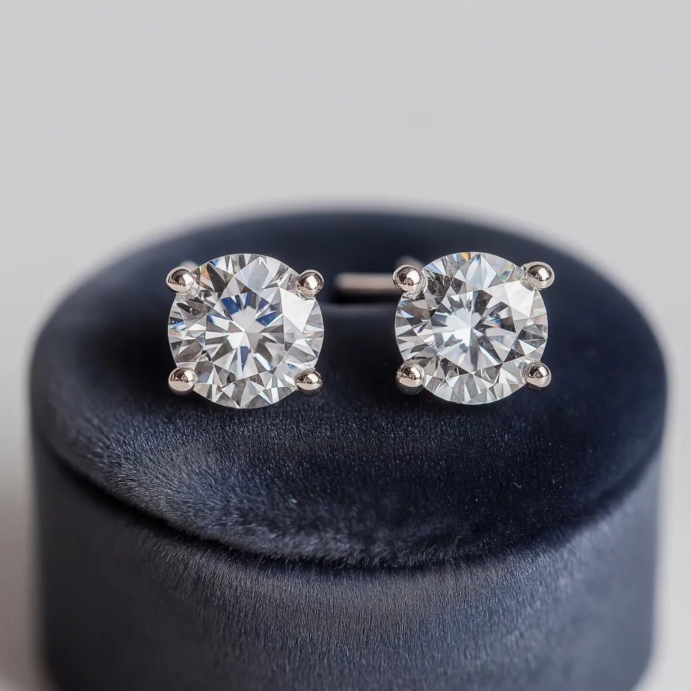 Diamond Martini Stud Earrings