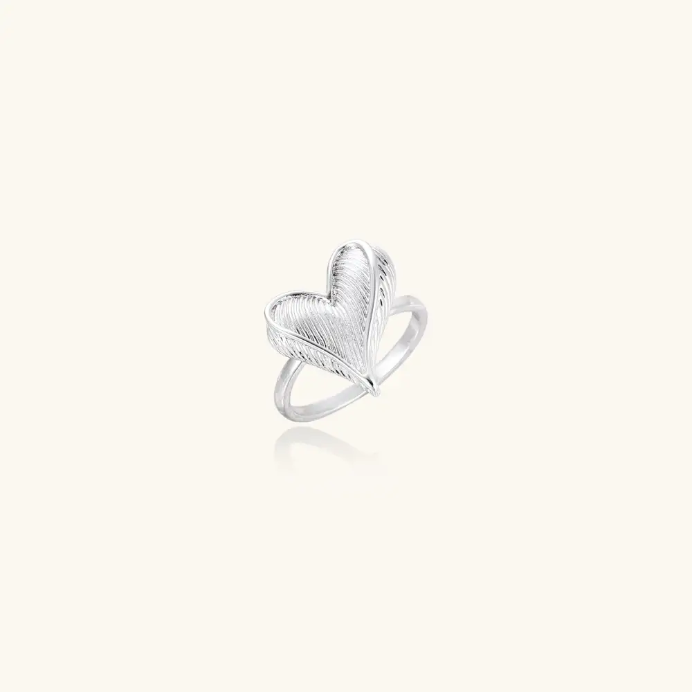Feathered Heart Ring