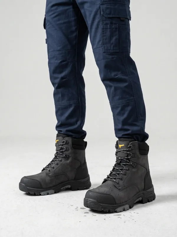 Men's Waterproof Industrial Worksite Graphic Detail Work Boots
