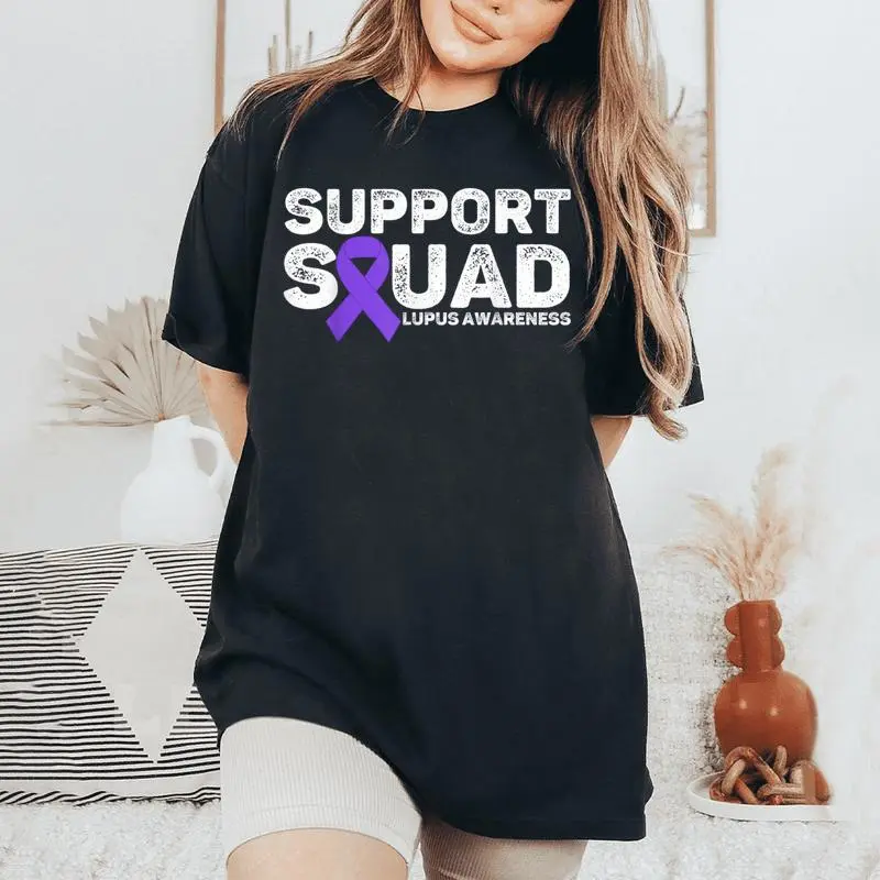 Support Squad Lupus Awareness Month For Patients Women's Oversized Comfort T-Shirt