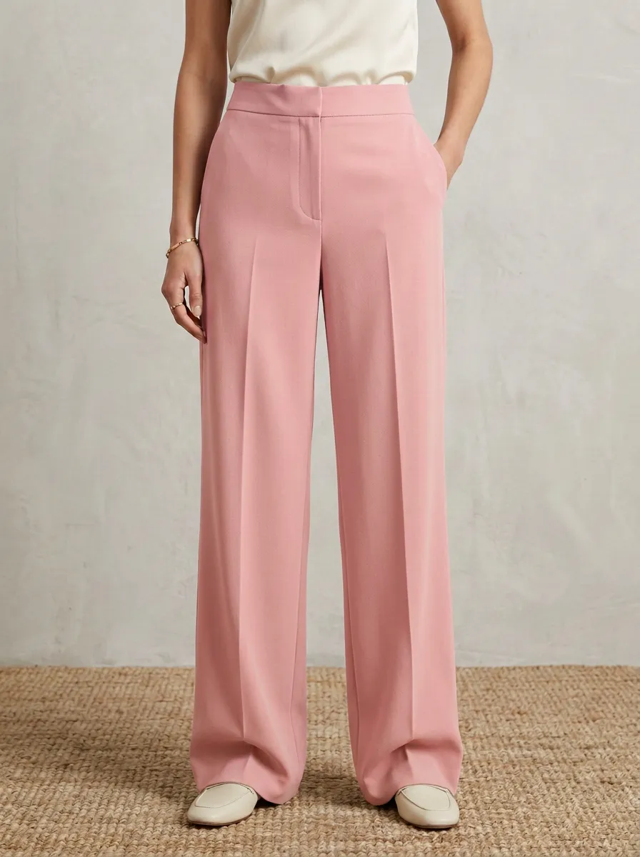 Relaxed Draped Women's Wide-Leg Trousers