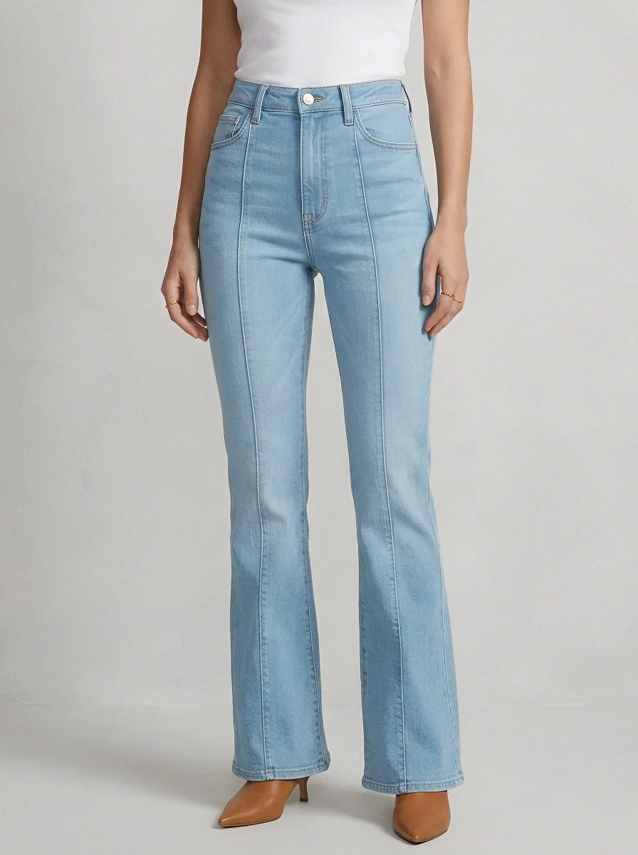Modern High-Waist Women's High-Waist Stretch Flare Jeans