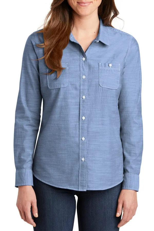Women's Tall Cotton Button-Up Shirt