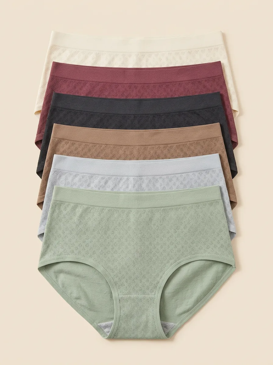 Women's Geometric Seamless High-Rise Briefs 6-Pack