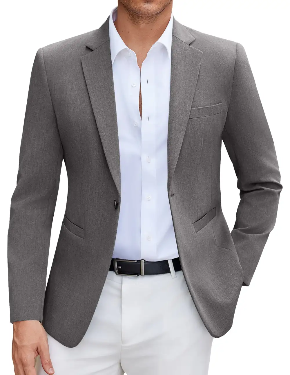 Soft Structure Sharp Lapel Blazer Jacket