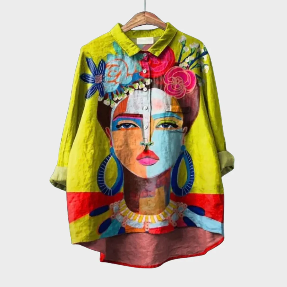 Printed Long Sleeve Soft Tailored Pants