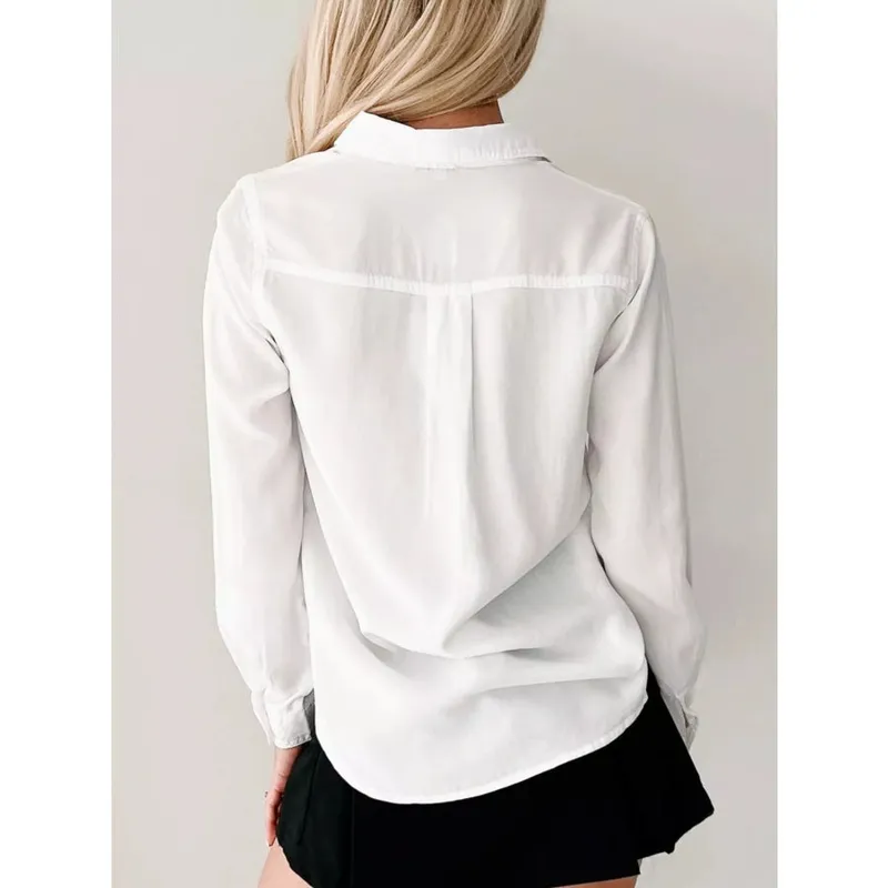 Button-Down Collared Denim Shirt