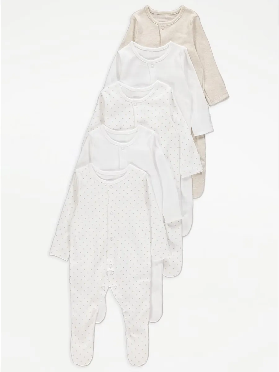 Neutral Sleepsuits 5 Pack