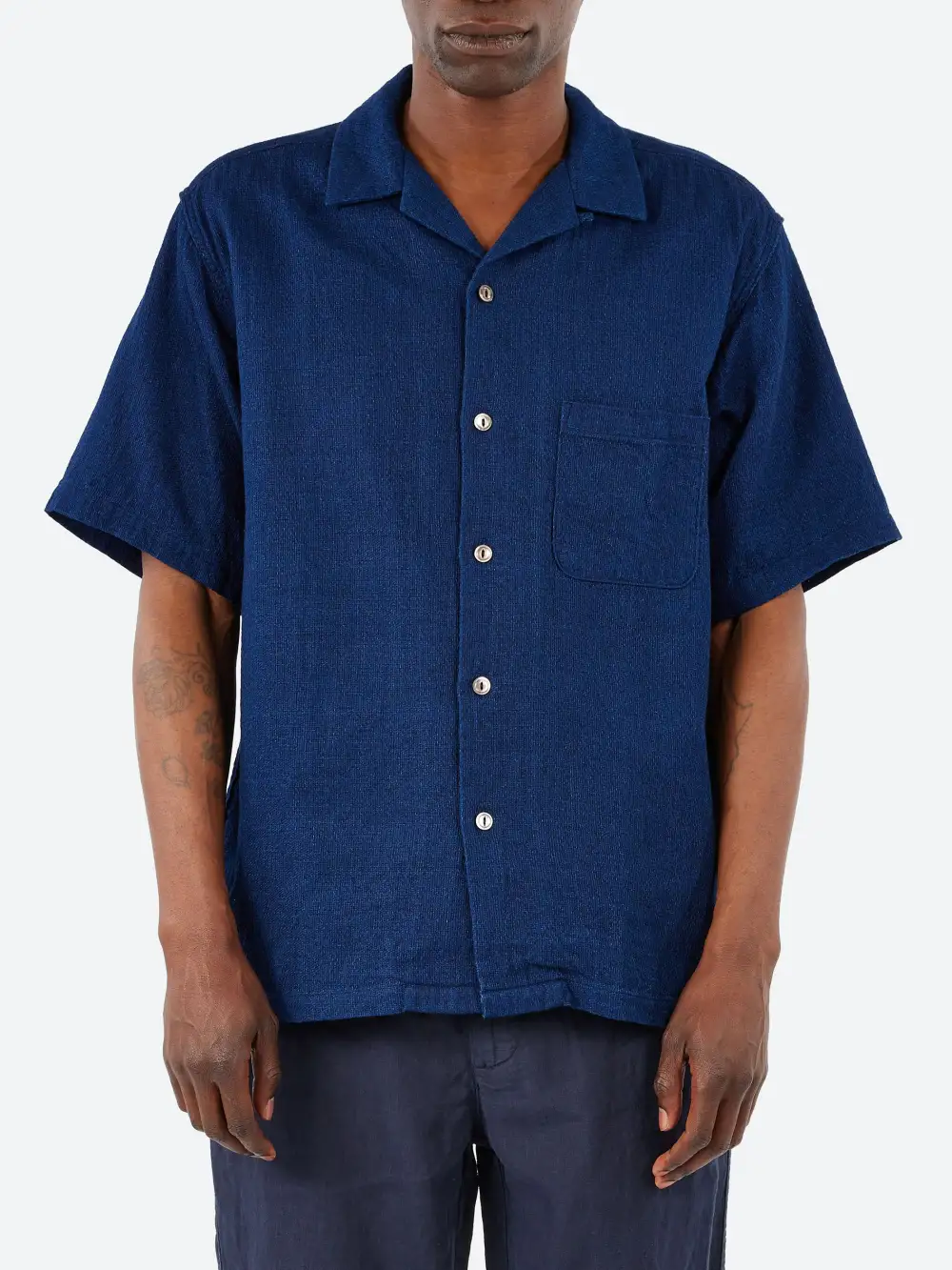 Men's Camp Collar Open Collar Shirt