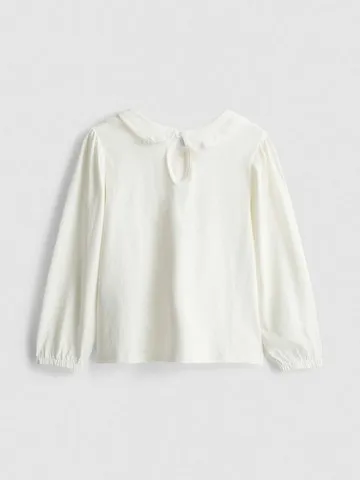 1-9yrs | Pure Cotton Collared Long Sleeve T-Shirt