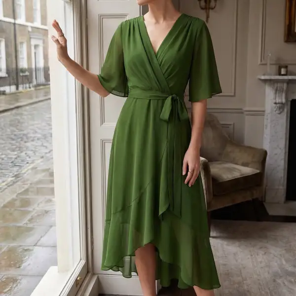  Wrap Maxi Soft Dress