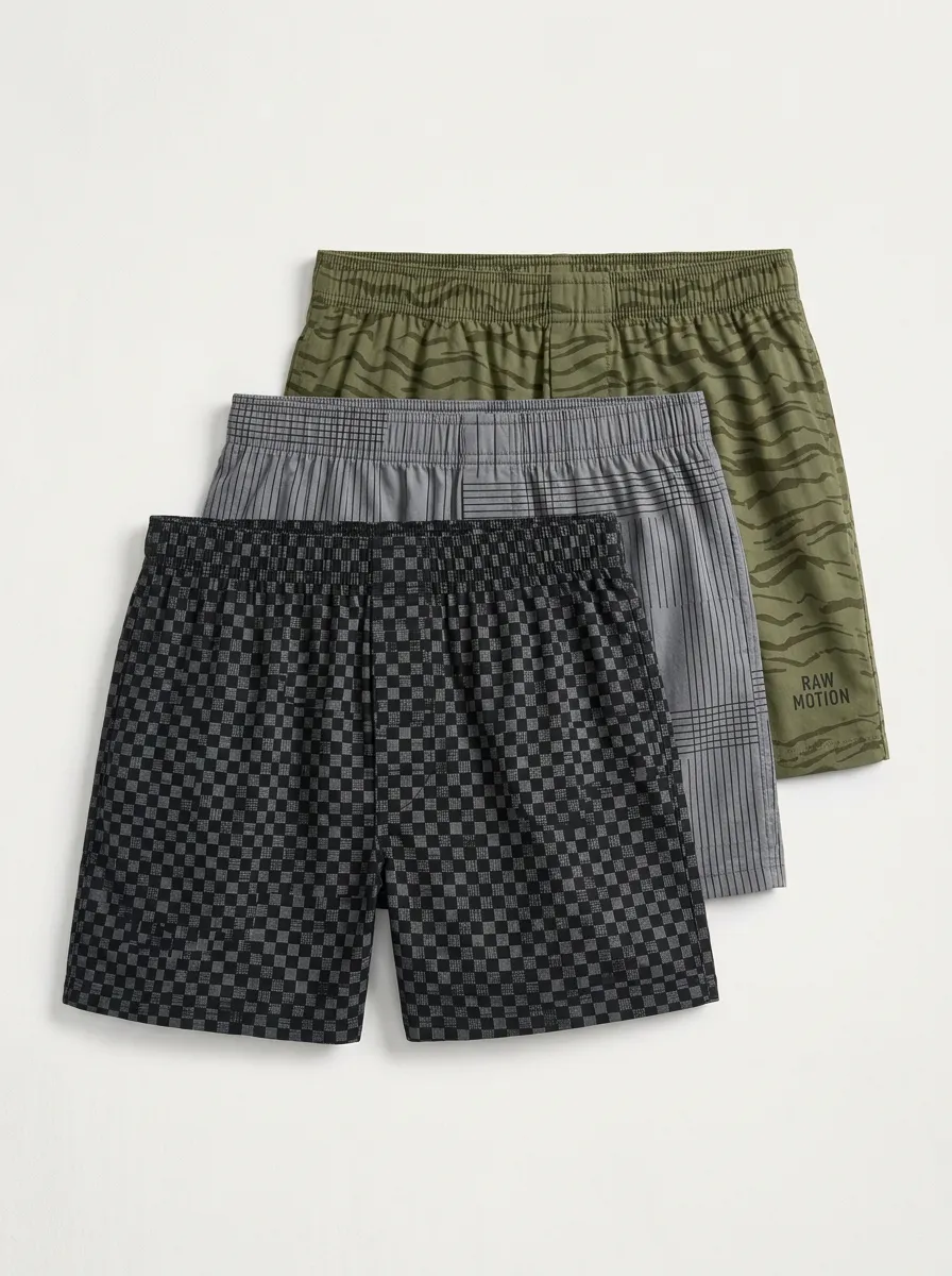 Checkered Plaid Boxer Set