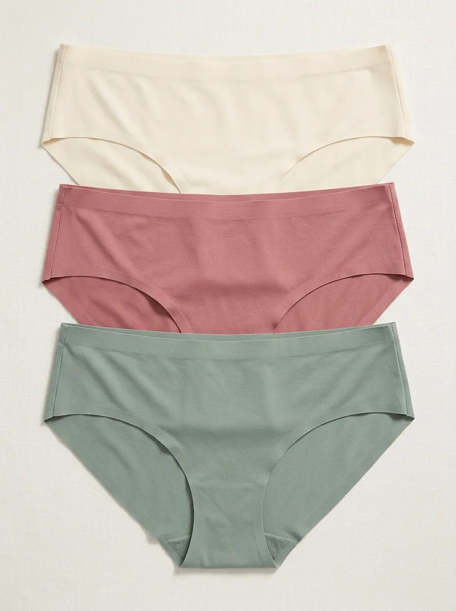 Women's Feminine Seamless Solid Color Three-Pack Panties