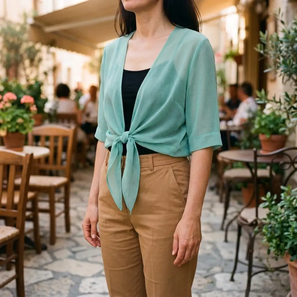 Sheer Chiffon Cardigan