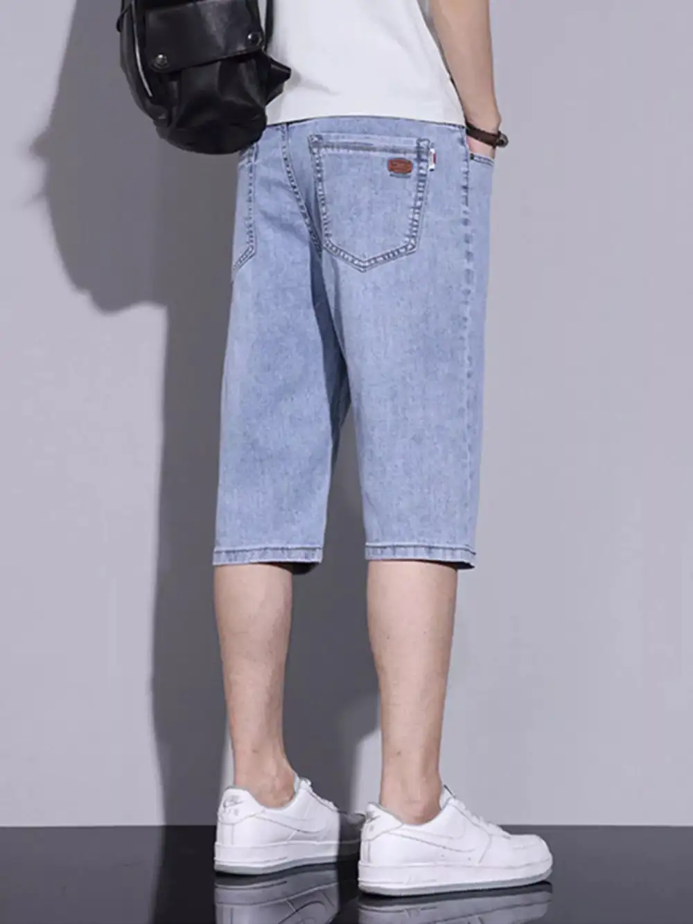Men's Casual Washed Denim Shorts