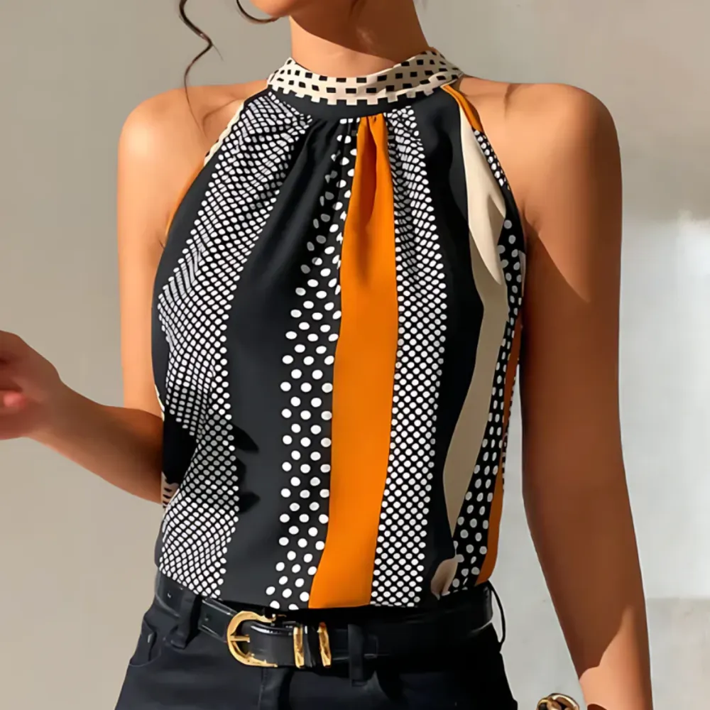Graphic Sleeveless Top