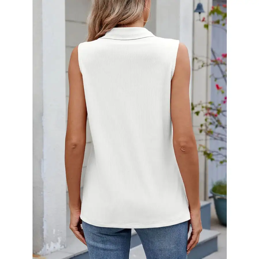 Quarter Zip Collared Tank