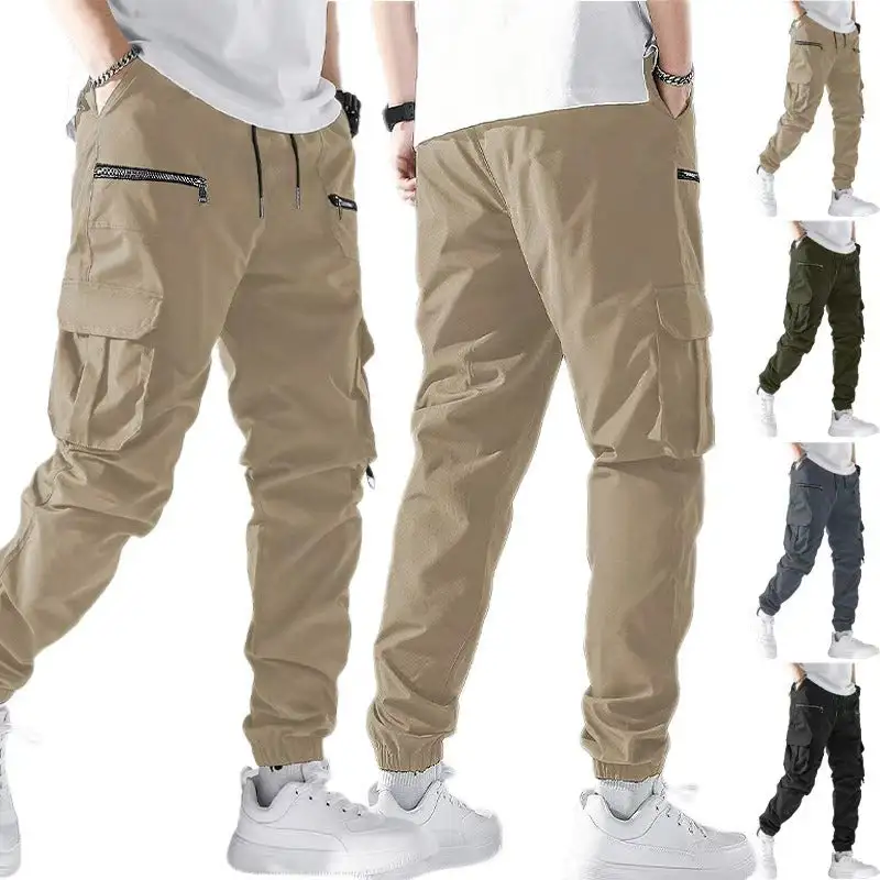 Men's Slim Cargo Pockets Cargo Pants