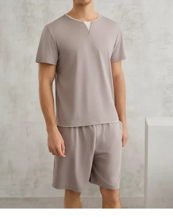 Regenerated Fiber Short Sleeve Sleepwear Set
