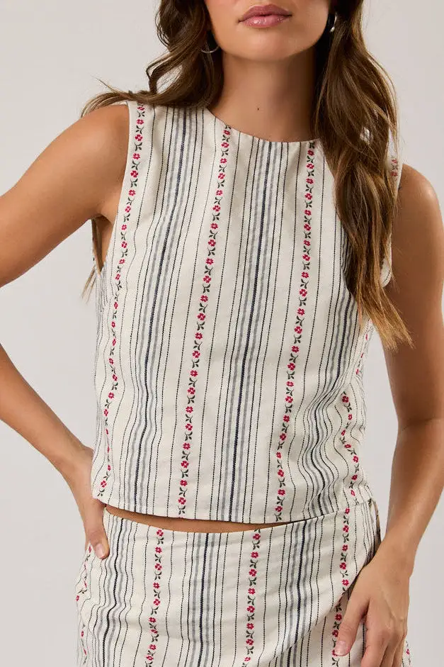 Striped Women's Blouse Top