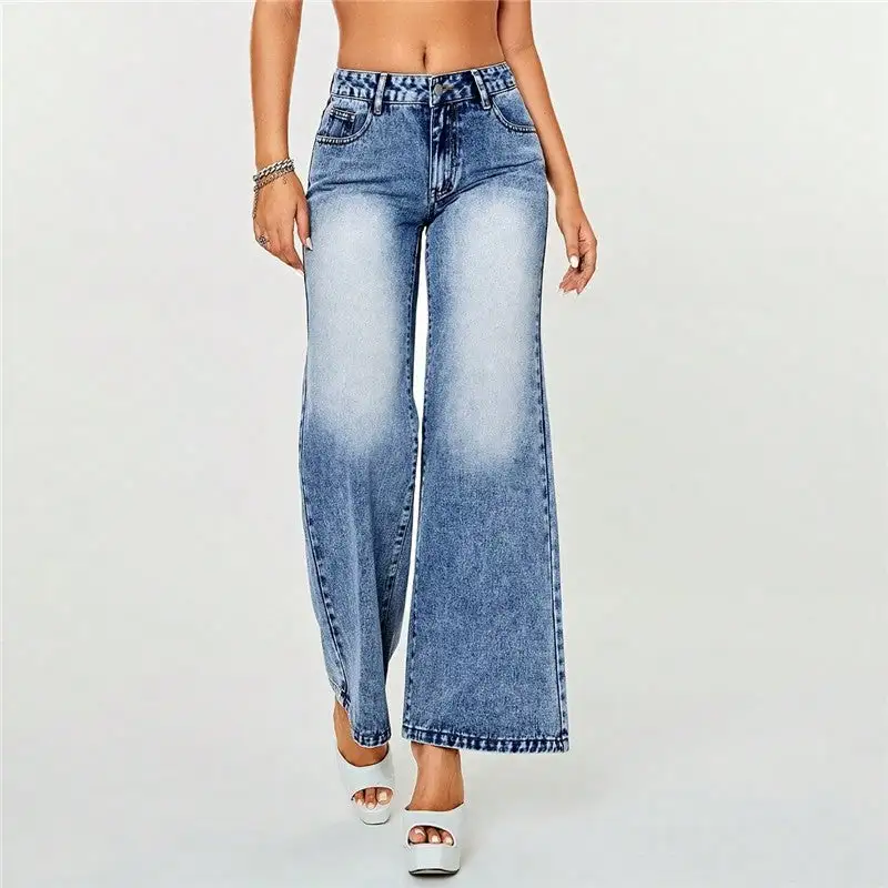 Women's High Waist Wide Leg Loose Fit Jeans